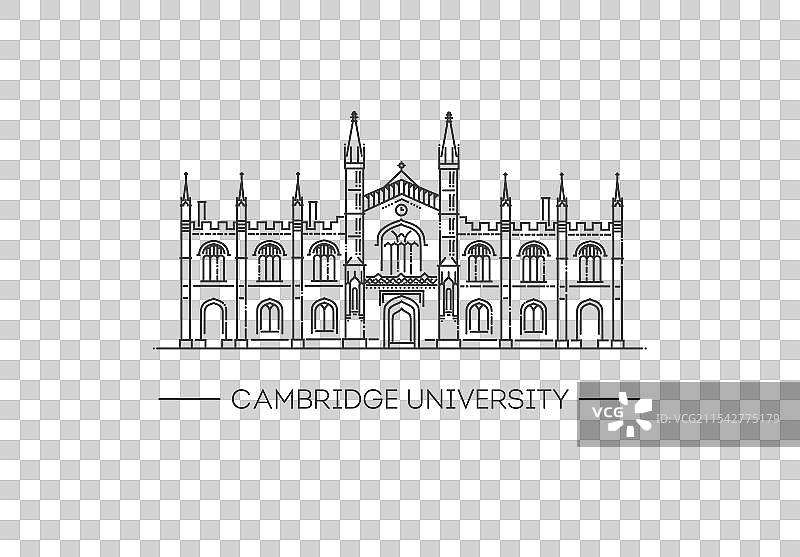 剑桥大学轮廓符号图片素材