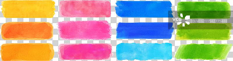 鲜艳的画笔笔触横幅图片素材