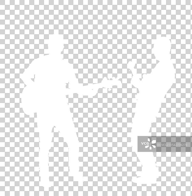 吉他手男士二重奏剪影图片素材