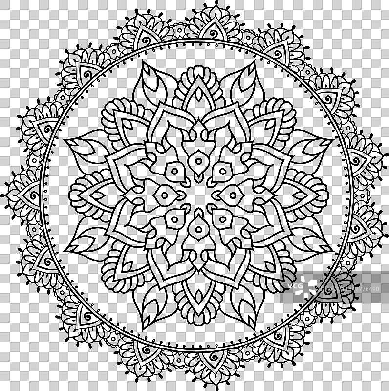 印度曼荼罗艺术设计图片素材