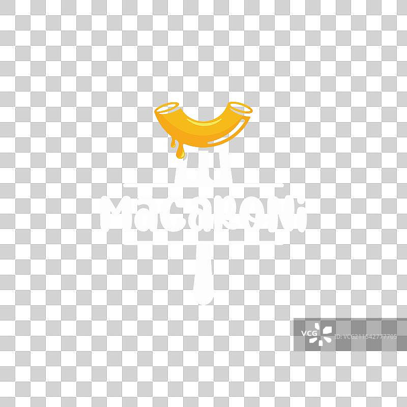 叉子上的通心粉食品标志模板图片素材