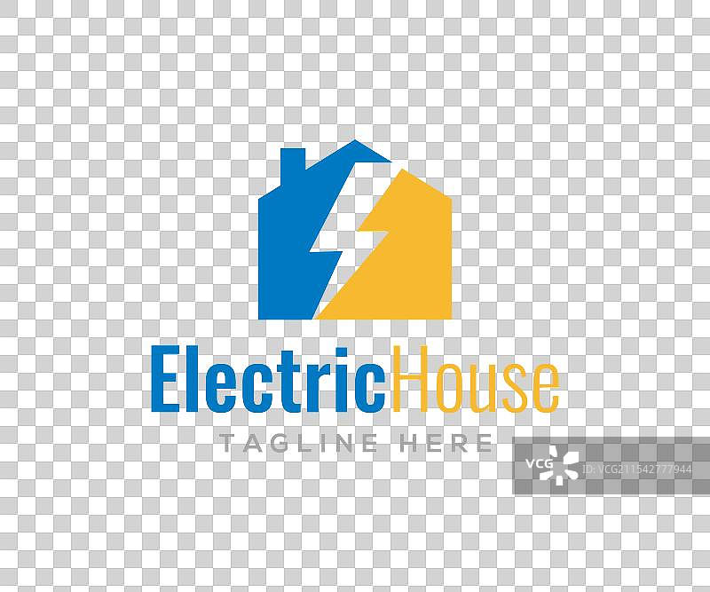 电气房屋标志模板或电气家居标志图片素材