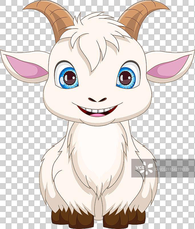 可爱的卡通小山羊图片素材