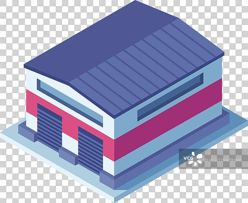 现代仓库的等距图图片素材