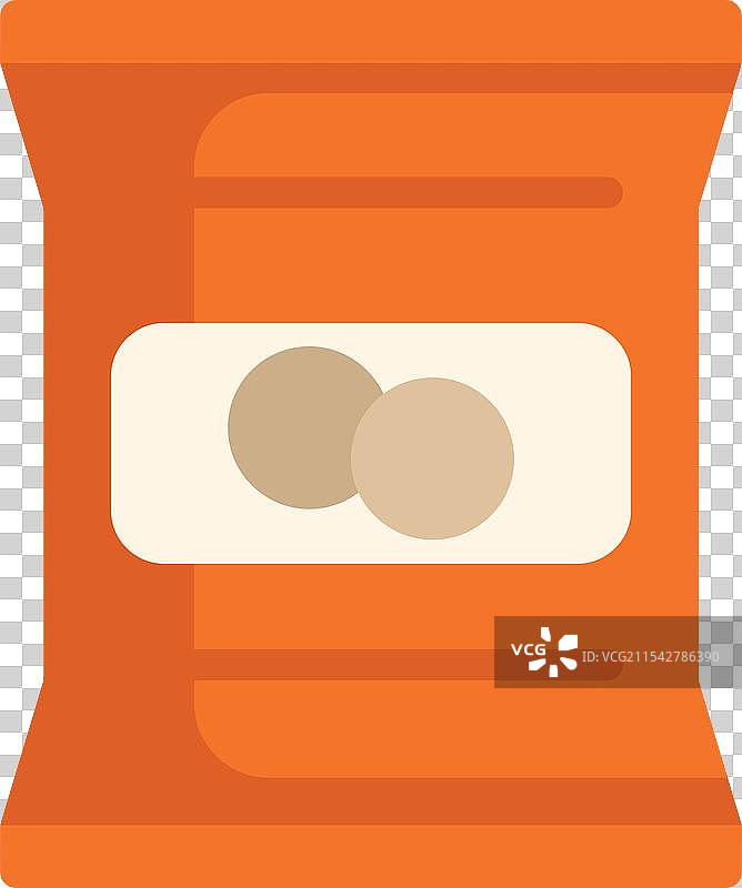 橙色圆形饼干的开胃小吃包装图片素材