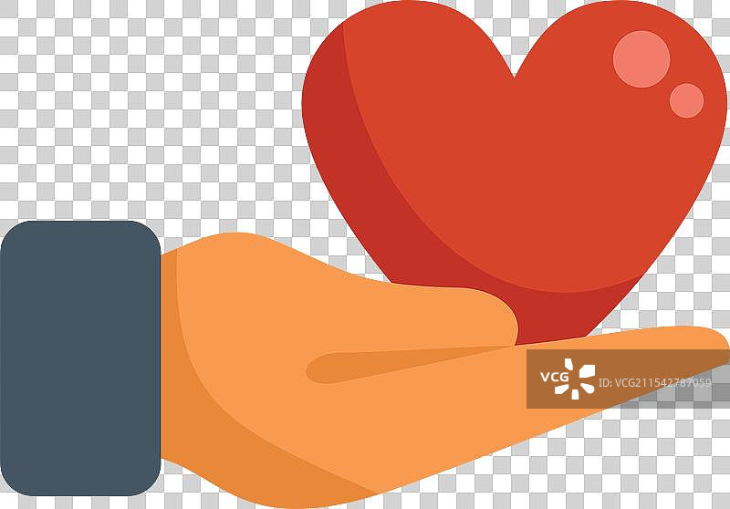 商人手握心形物展示爱与关怀图片素材