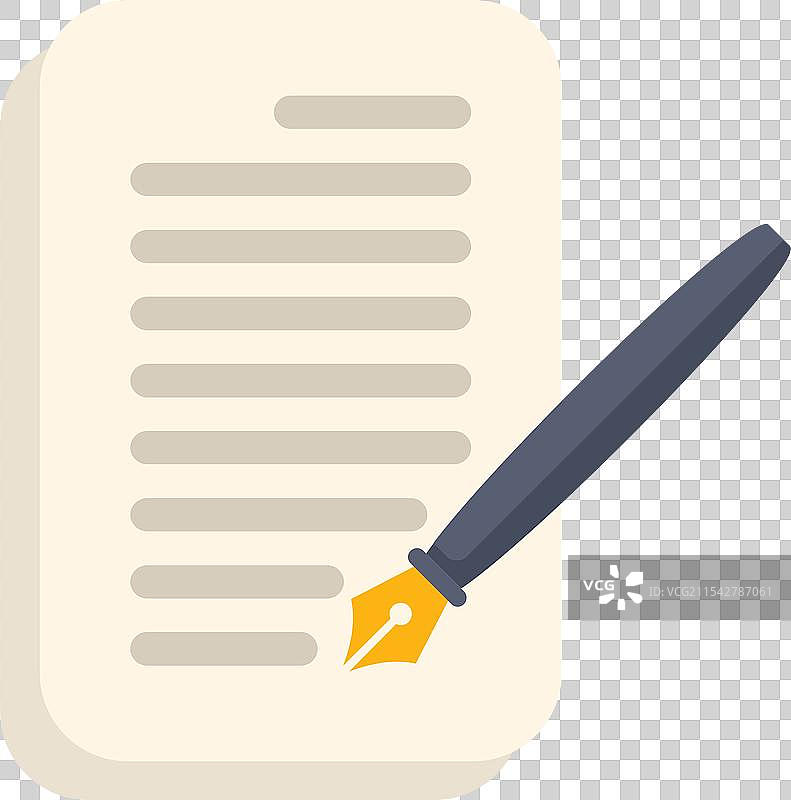 钢笔在纸张上书写文件图片素材