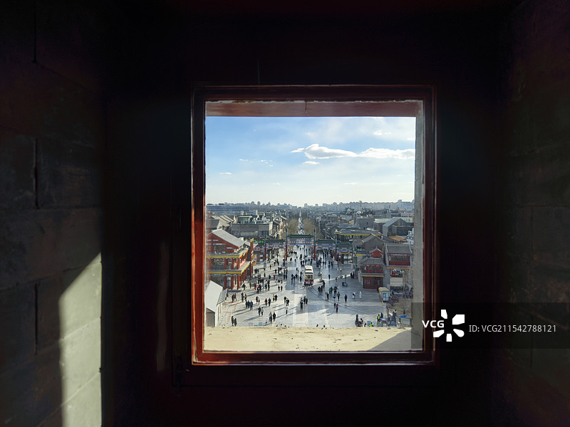 在北京正阳门箭楼过腊八节图片素材