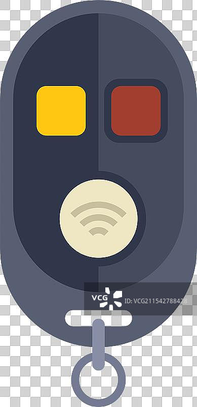 无线无钥匙遥控器，带按钮和图片素材