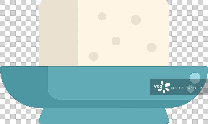 盘子上的豆腐块正在上菜。图片素材