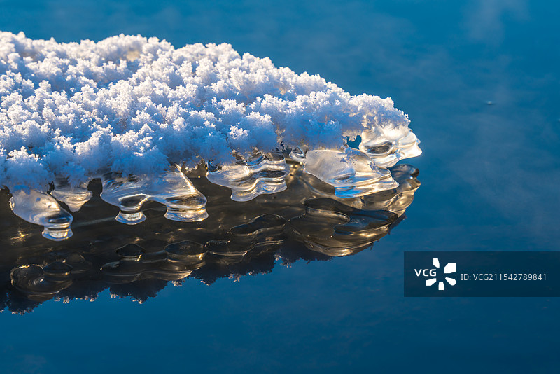 春天冰河融化 雪纹理图片素材