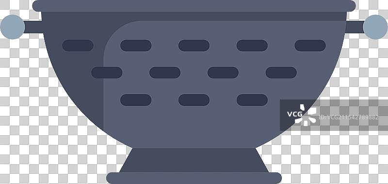 金属滤网在白色背景上过滤食物和水图片素材