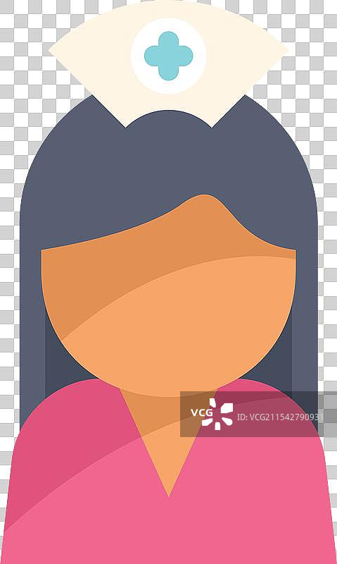 穿着粉色护士服和护士帽的女性护士图片素材