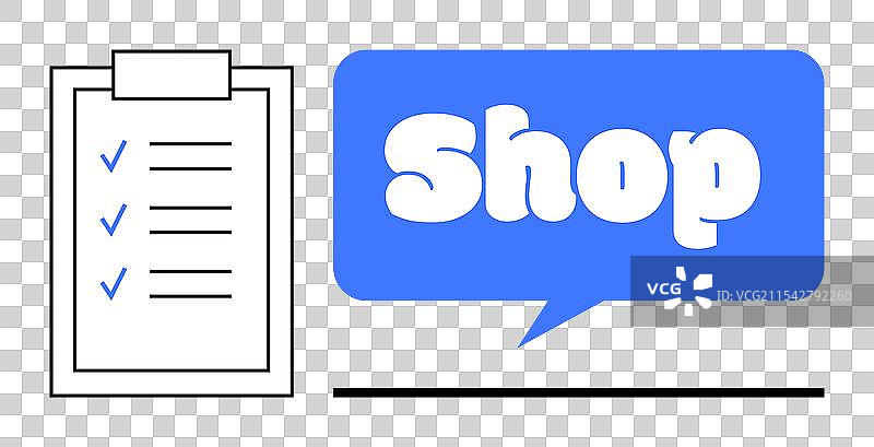 带有商店概念的商业清单演讲图片素材