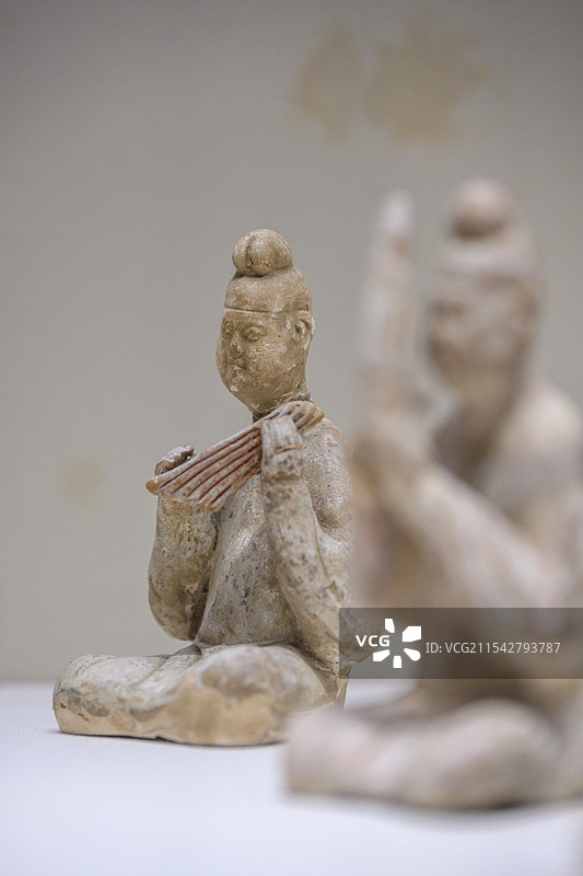 国家博物馆，唐代演奏乐俑图片素材