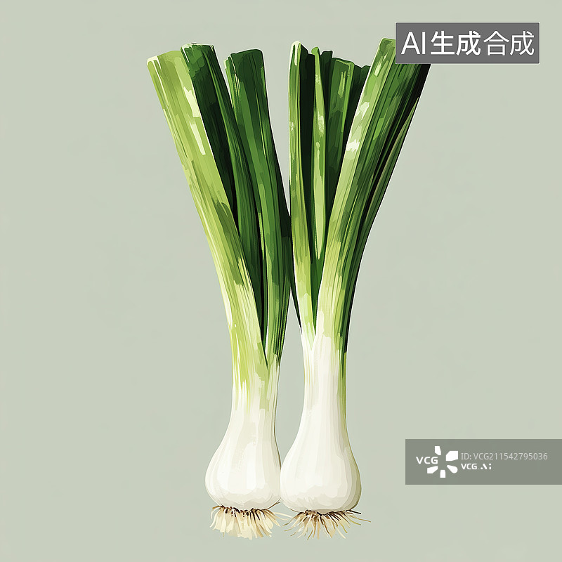 【AI数字艺术】丛，涂鸦，扁平化，葱的特写图片素材