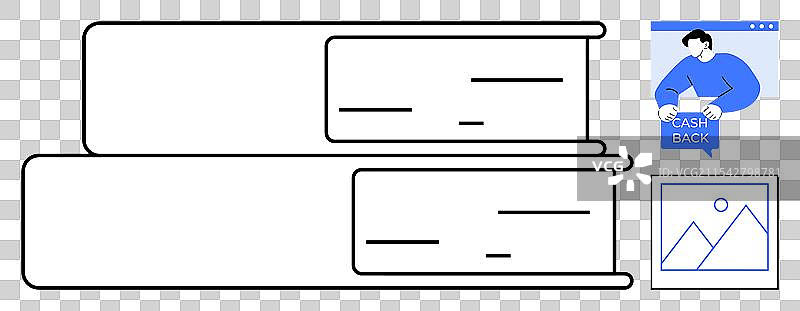 在线图书馆书架，带有现金返还优惠图片素材