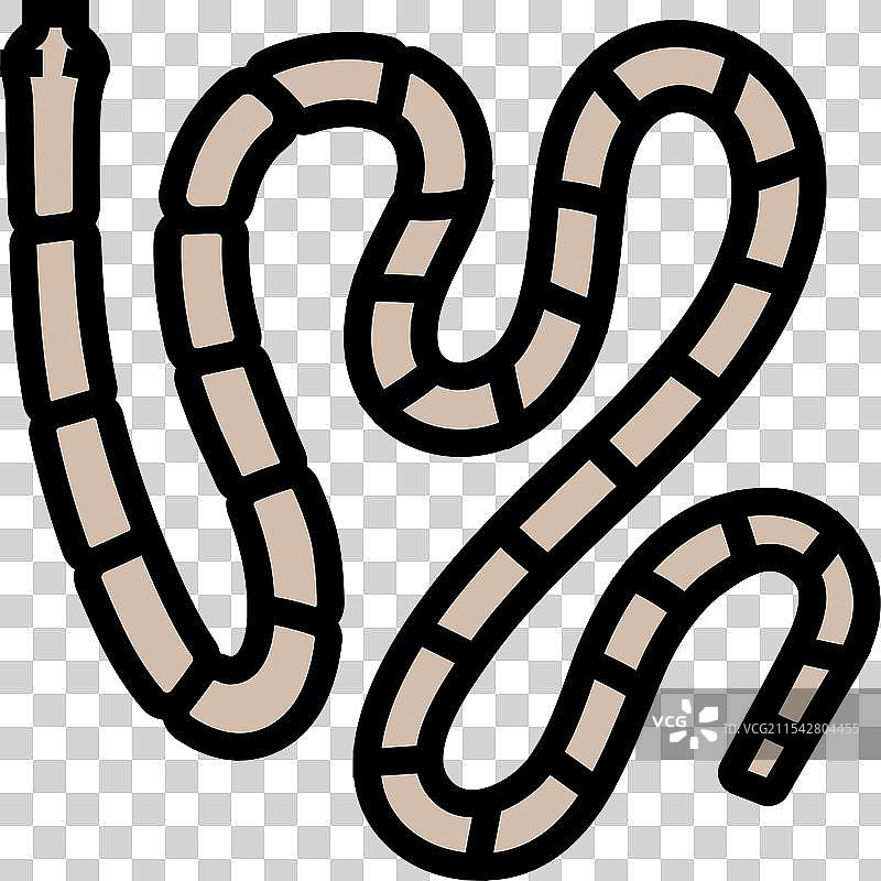 绦虫寄生虫彩色图标图片素材