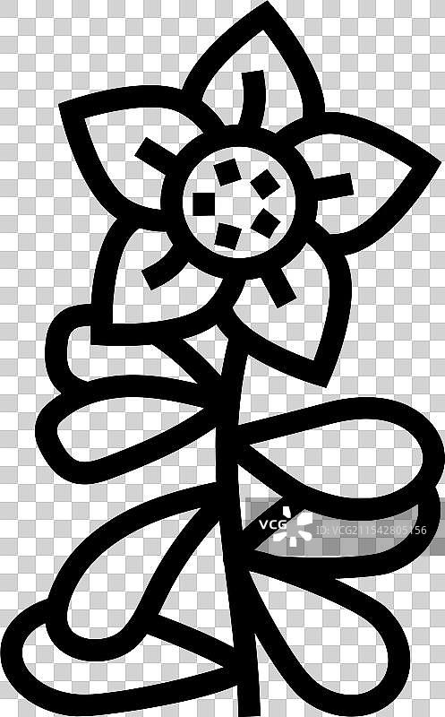 巴赫米草药线条图标图片素材