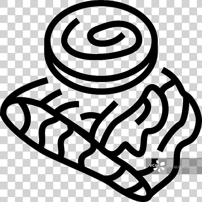 蠕虫肉寄生虫线条图标图片素材