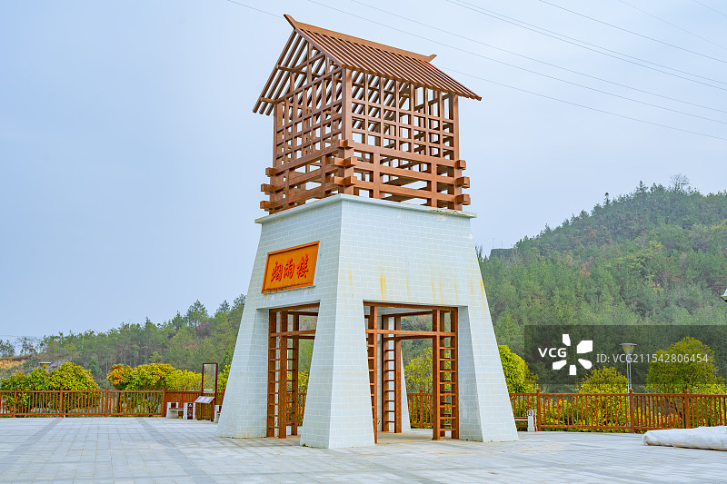 重庆巫山神女景区 烟雨楼图片素材