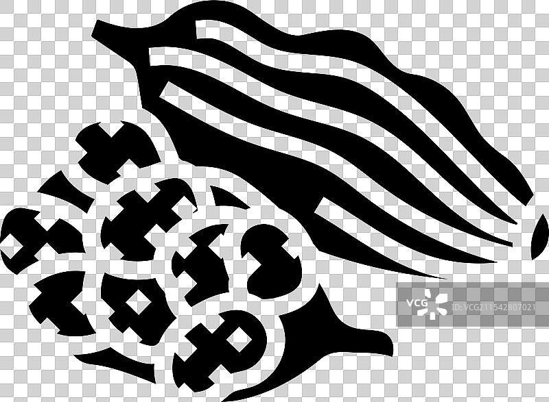 小豆蔻荚，阿育吠陀草药图标图片素材