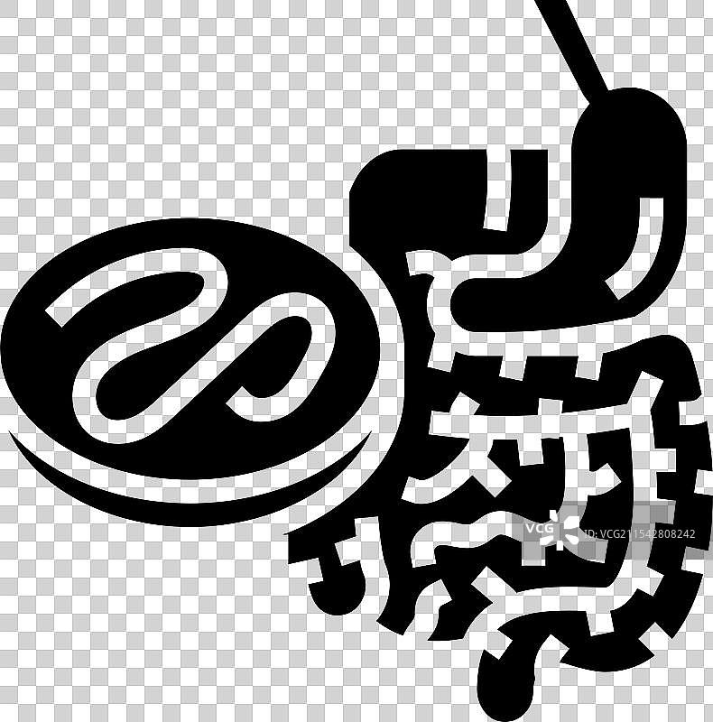 寄生虫的蠕虫消化系统图标图片素材