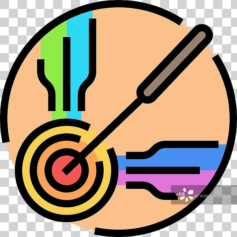 压力点针灸彩色图标图片素材