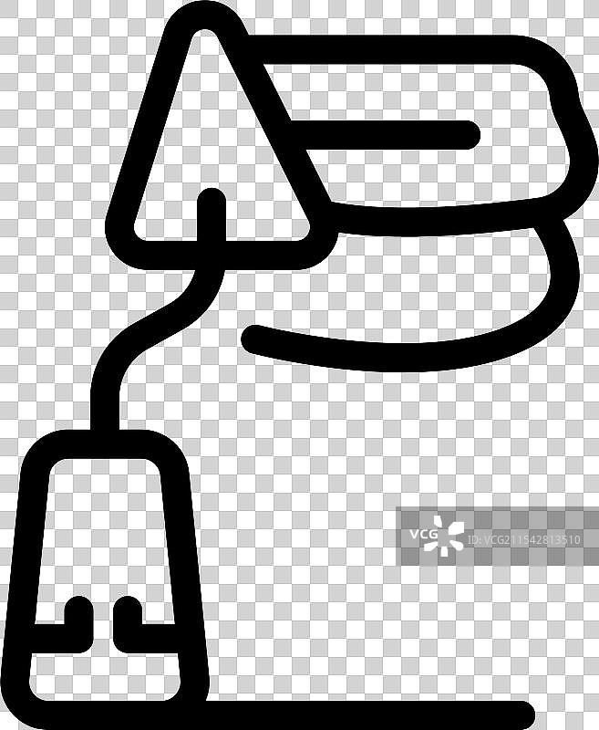 茶包浸泡在杯中的轮廓图标图片素材