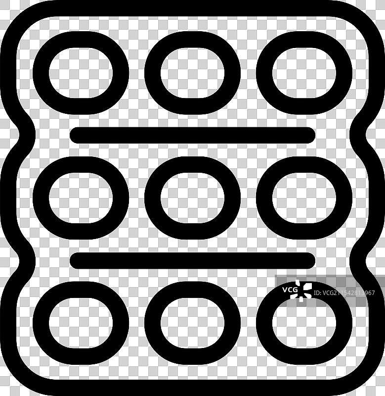 从上方显示九个鸡蛋的蛋 carton 盒图标图片素材