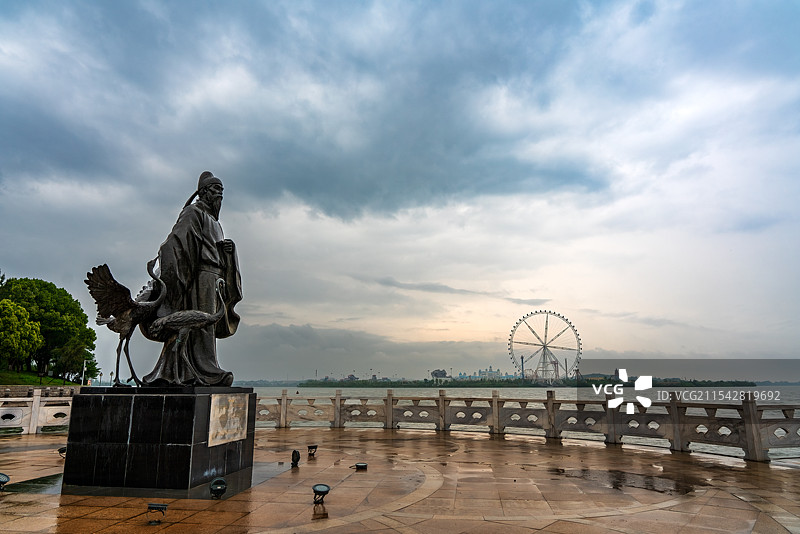湖南常德市司马楼唐代的诗人刘禹锡图片素材