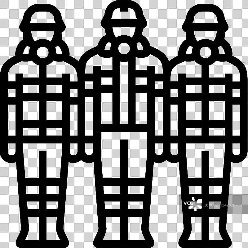 紧急救援队线条图标图片素材