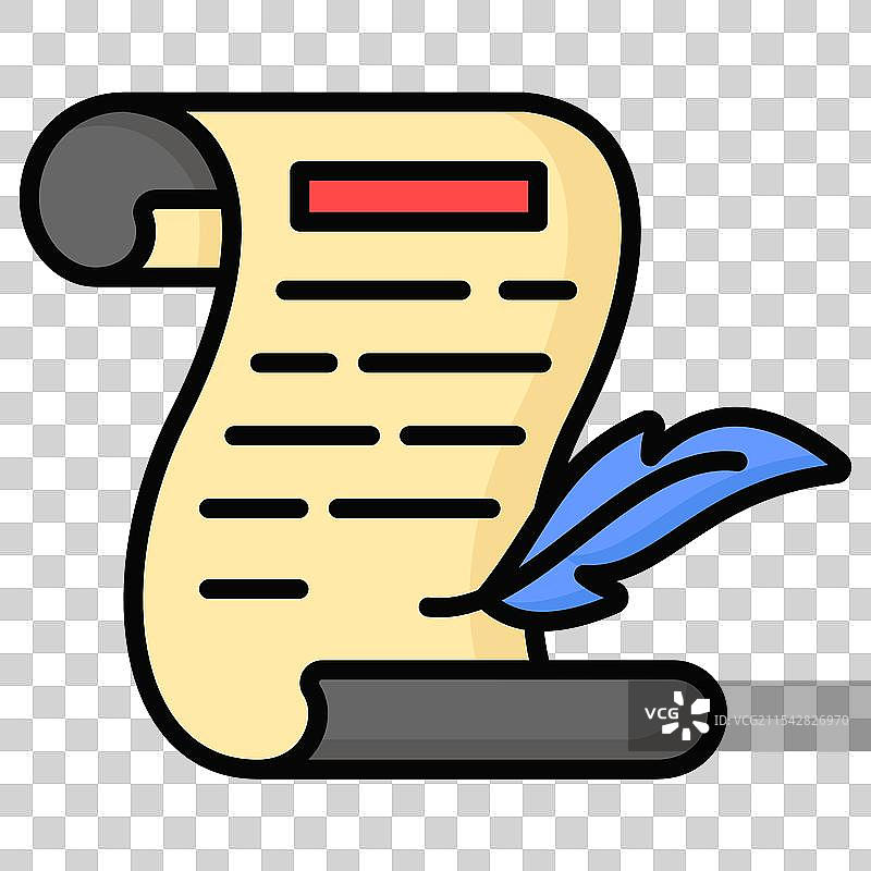 象征历史诗歌的羽毛图案页面图片素材