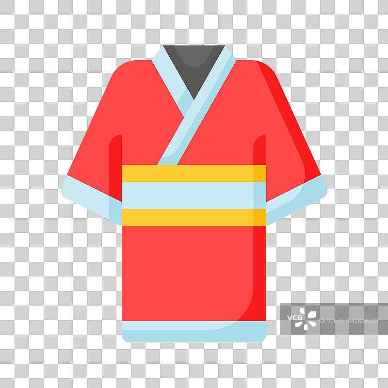 白色背景上的和服设计图片素材