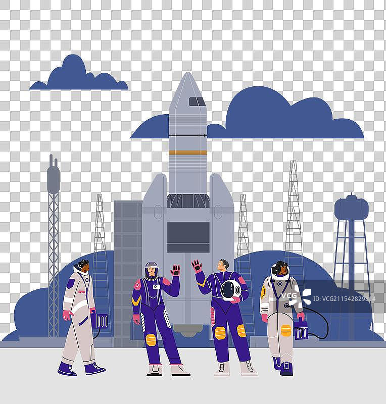 女性宇航员在图片素材