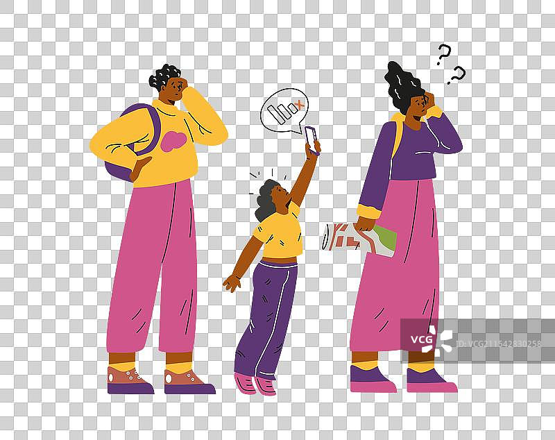 一对夫妇和他们的孩子图片素材