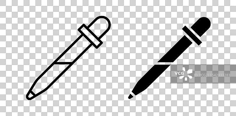 滴管矢量图标集图片素材