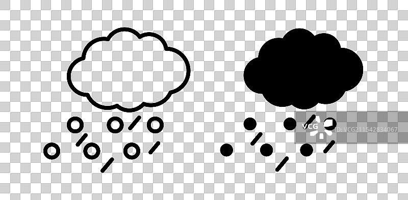 冰雹矢量图标集图片素材