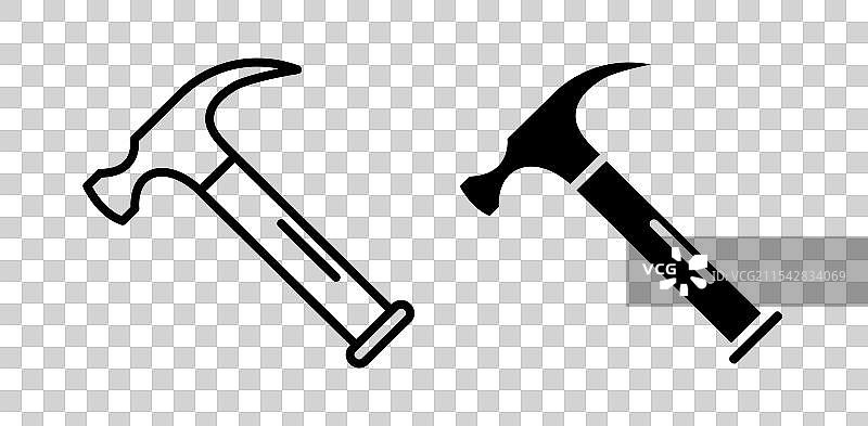 锤子矢量图标集图片素材