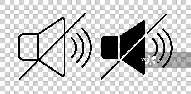 静音矢量图标集图片素材