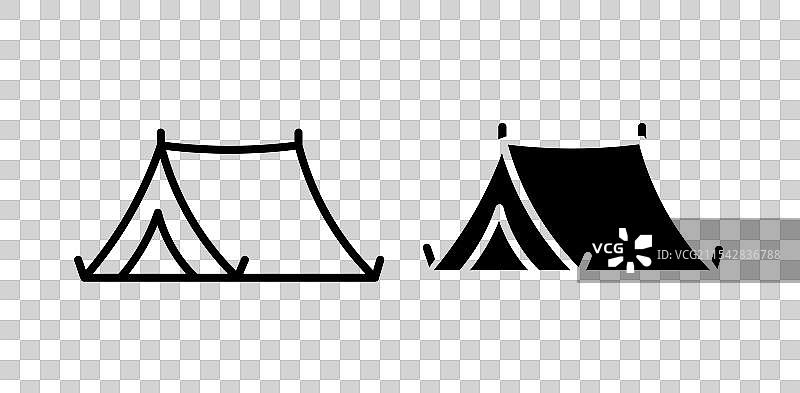 帐篷矢量图标集图片素材