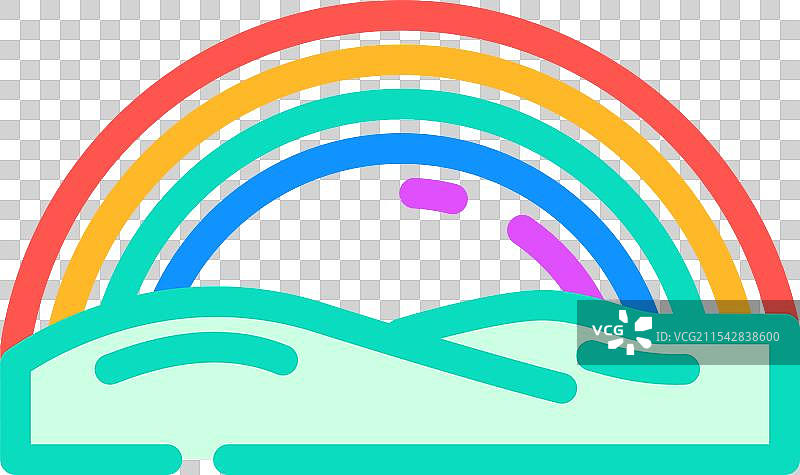 彩虹自然现象颜色图标图片素材