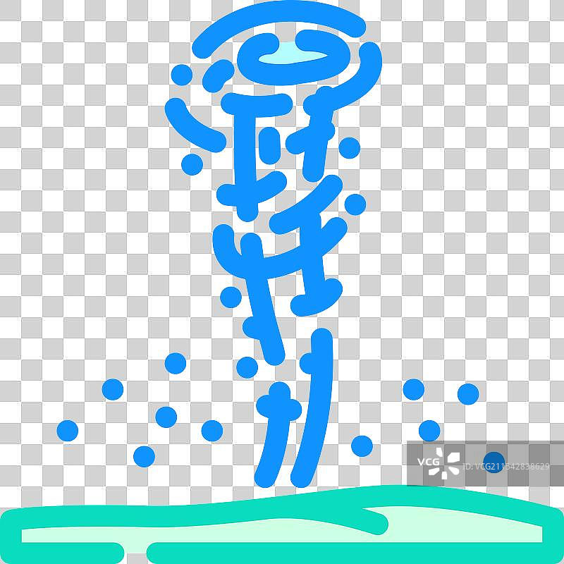 尘旋自然现象彩色图标图片素材