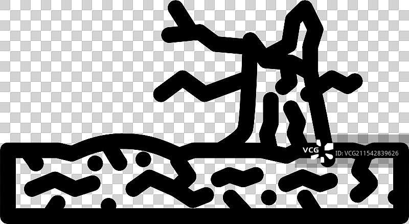 干旱自然现象线条图标图片素材