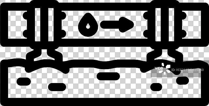 石油行业管道线条图标图片素材