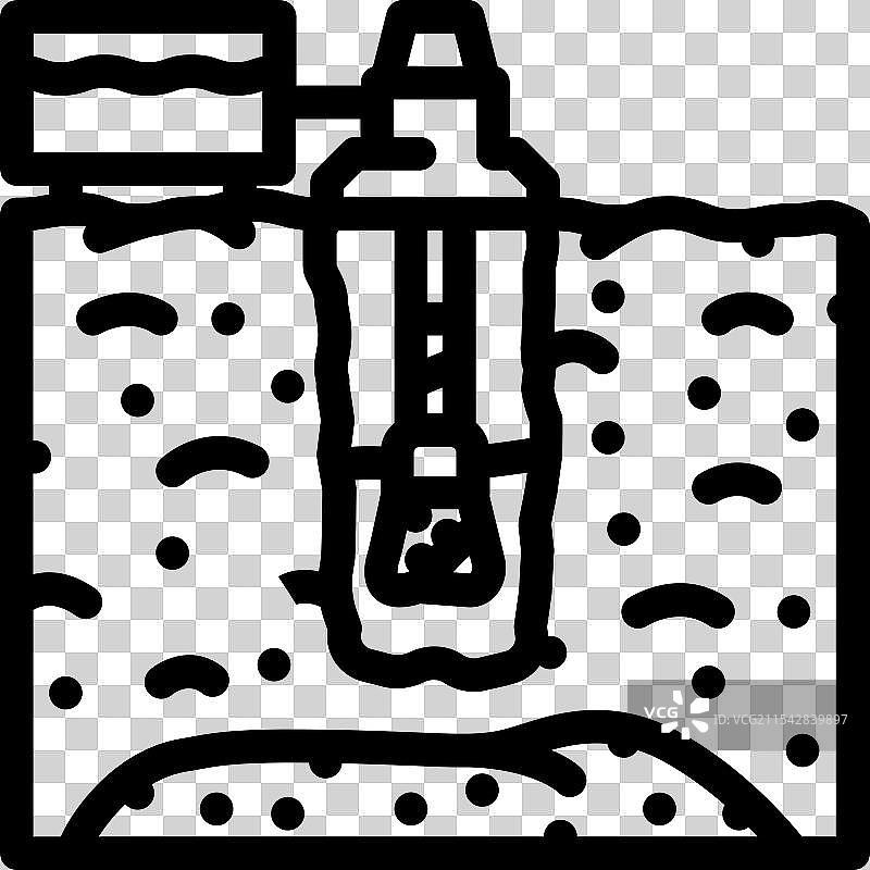 钻井液线条图标图片素材