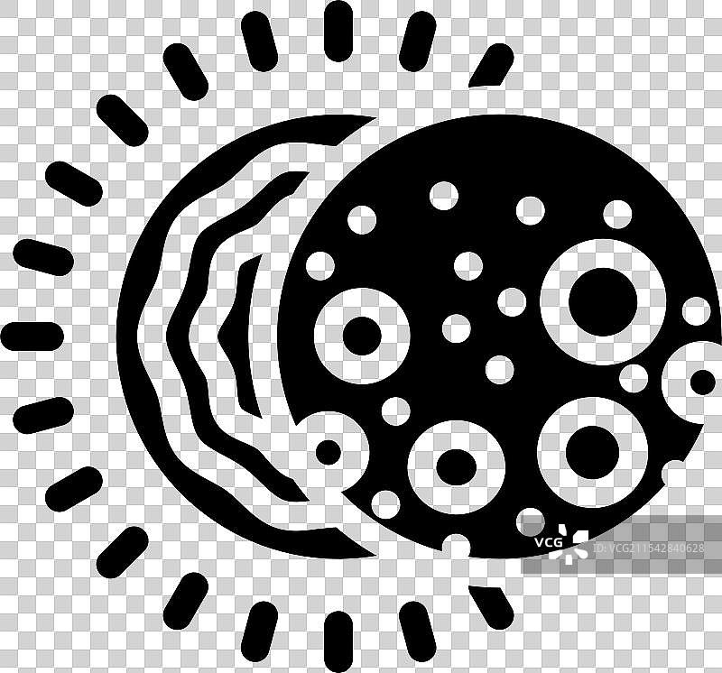 日食自然现象图标图片素材