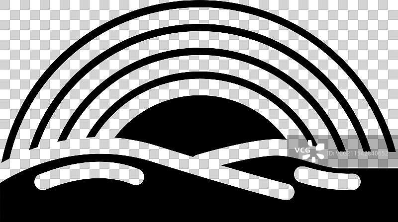 彩虹自然现象图标图片素材