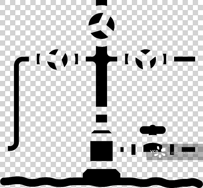 油田行业井口图标图片素材