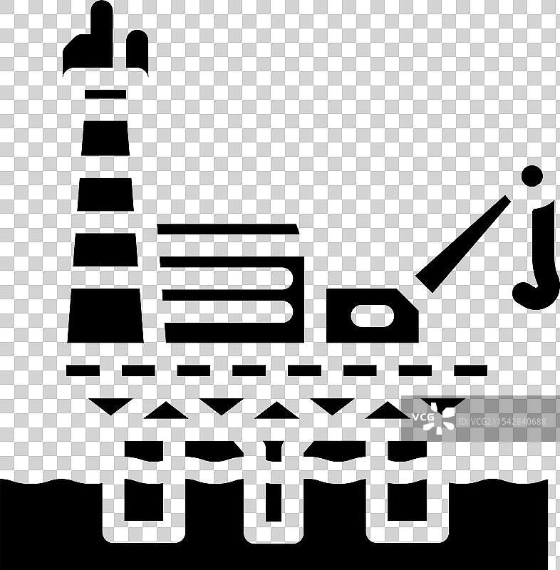 离岸钻探石油行业图标图片素材